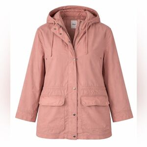 Madewell Women's Pink Anorak Hooded Utility Cargo Lightweight Jacket Medium